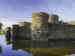 Moat view of Beaumaris Castle